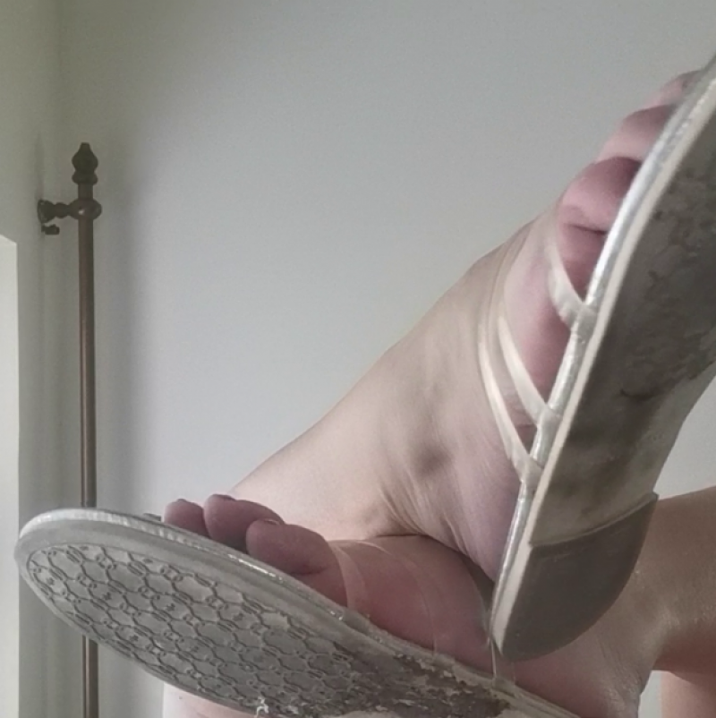 Nine West Flat Silver Sandals